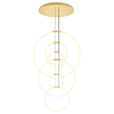 Pendants Glass Down by CWI Lighting ( 401 | 1273P35-6-602-R Hoops ) 