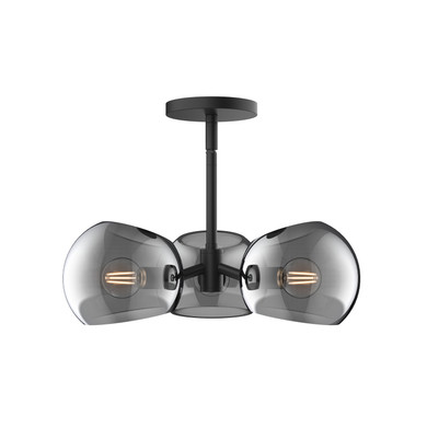 Semi-Flush Mts. Cage by Alora ( 452 | PD548315MBSM Willow ) 