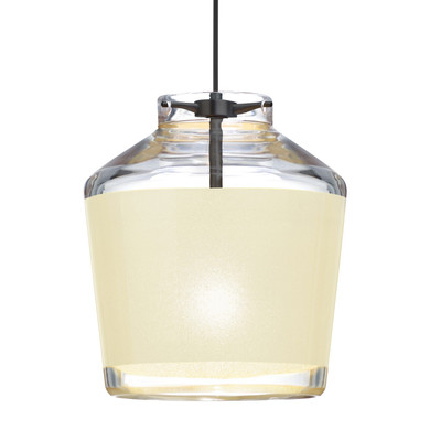 Mini Pendants Glass Down by Besa ( 74 | 1XC-PIC6CR-LED-BK Besa Pica 6 Pendant ) 
