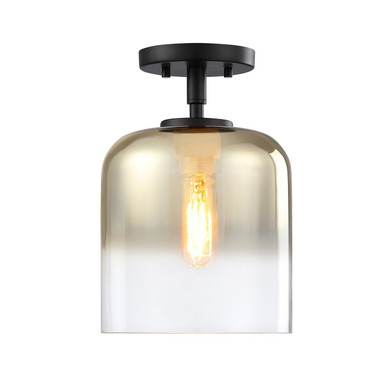 Semi-Flush Mts. Glass Down by Designers Fountain ( 43 | D306M-SF-MB Gatsby ) 