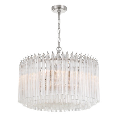 Mid. Chandeliers Glass Down by Crystorama ( 60 | LOF-5007-PN Lofton ) 