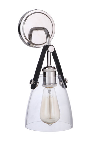 Sconces Single Glass by Craftmade ( 46 | 51361-PLN Hagen ) 
