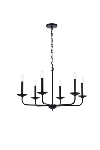 Mid. Chandeliers Candle by Elegant Lighting ( 173 | LD812D30BK Cohen ) 