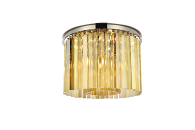 Flush Mounts Drum Shade by Elegant Lighting ( 173 | 1208F20PN-GT/RC Sydney ) 