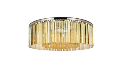 Flush Mounts Drum Shade by Elegant Lighting ( 173 | 1208F43PN-GT/RC Sydney ) 