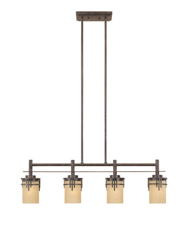 Linear/Island 4 Light + by Designers Fountain ( 43 | 82138-WM Mission Ridge ) 