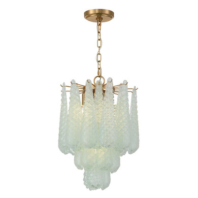 Mini Chandeliers Glass Shade by Crystorama ( 60 | OLL-6004-AG-GR Ollie ) 