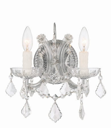 Sconces Double Candle by Crystorama ( 60 | 4472-CH-CL-MWP Maria Theresa ) 