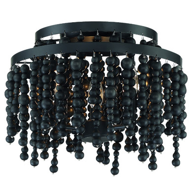 Semi-Flush Mts. Drum Shade by Crystorama ( 60 | POP-A5073-MK Poppy ) 