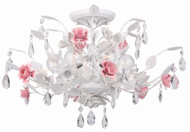 Semi-Flush Mts. Cage by Crystorama ( 60 | 4850-WW Lola ) 