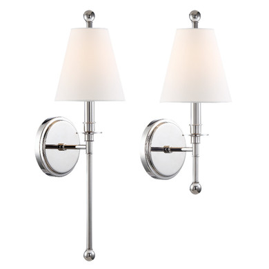 Sconces Single Candle by Crystorama ( 60 | RIV-382-PN Riverdale ) 