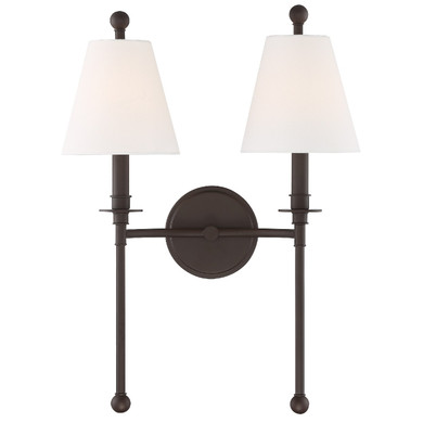 Sconces Double Candle by Crystorama ( 60 | RIV-383-DB Riverdale ) 