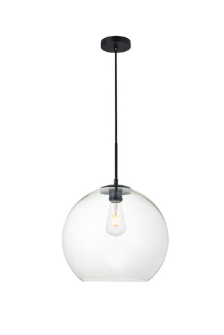 Pendants Glass Down by Elegant Lighting ( 173 | LD2216BK BAXTER ) 