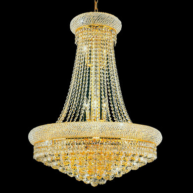 Mid. Chandeliers Glass Down by CWI Lighting ( 401 | 8001P24G Empire ) 