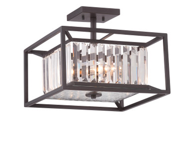 Semi-Flush Mts. Cage by Designers Fountain ( 43 | 87411-VB Linares ) 