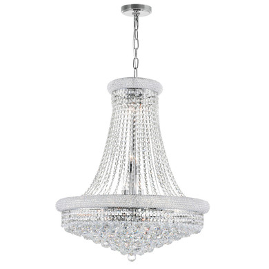 Mid. Chandeliers Glass Down by CWI Lighting ( 401 | 8001P28C Empire ) 