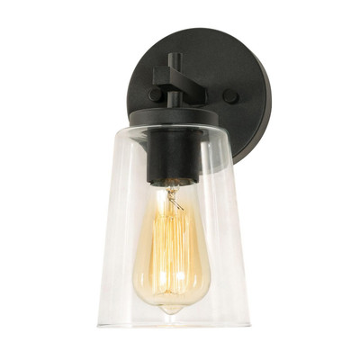 Sconces Single Glass by AFX Lighting ( 162 | JNNS0511MBBK Joanna ) 