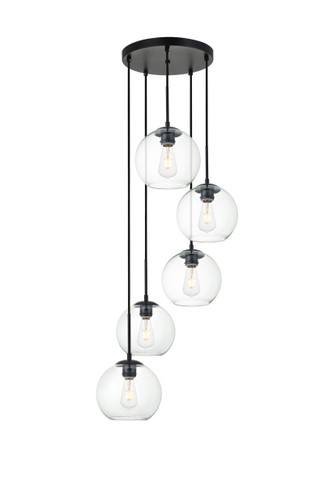 Pendants Multi-port/Cascade by Elegant Lighting ( 173 | LD2226BK BAXTER ) 
