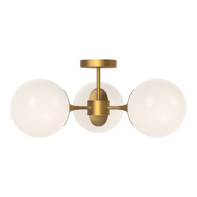 Semi-Flush Mts. Cage by Alora ( 452 | SF505326AGOP Nouveau ) 