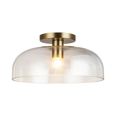 Semi-Flush Mts. Glass Down by Alora ( 452 | SF515712BGCL Sylvia ) 