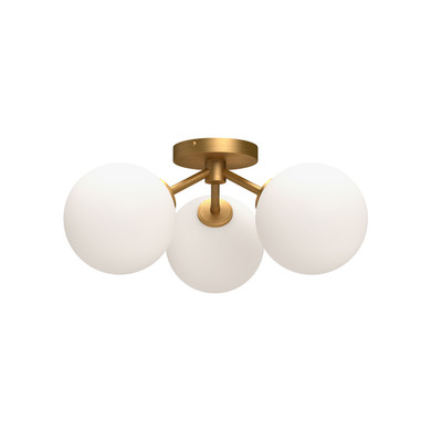 Semi-Flush Mts. Cage by Alora ( 452 | SF549315AGOP Cassia ) 