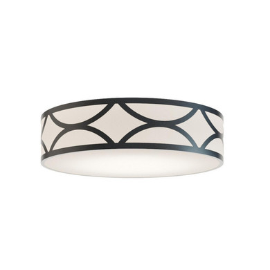 Flush Mounts Drum Shade by AFX Lighting ( 162 | LAKF24LAJUDBK-MSBB Lake ) 