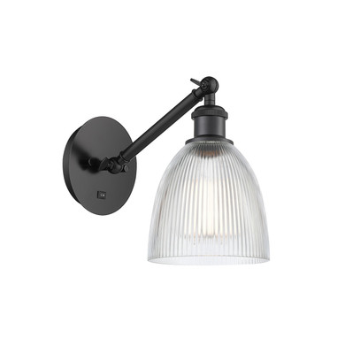 Sconces Single Glass by Innovations ( 405 | 317-1W-BK-G382-LED Ballston ) 