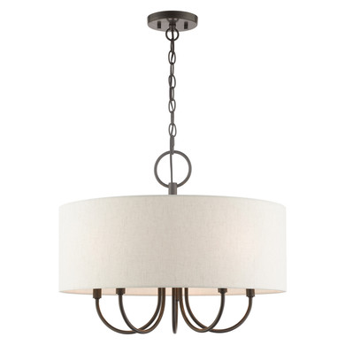 Mid. Chandeliers Drum Shade by Livex Lighting ( 107 | 49805-92 Blossom ) 