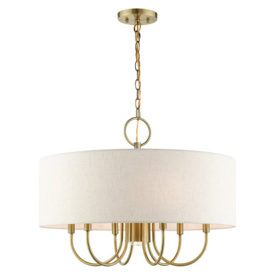 Mid. Chandeliers Drum Shade by Livex Lighting ( 107 | 49806-01 Blossom ) 