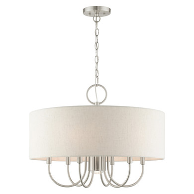 Mid. Chandeliers Drum Shade by Livex Lighting ( 107 | 49806-91 Blossom ) 