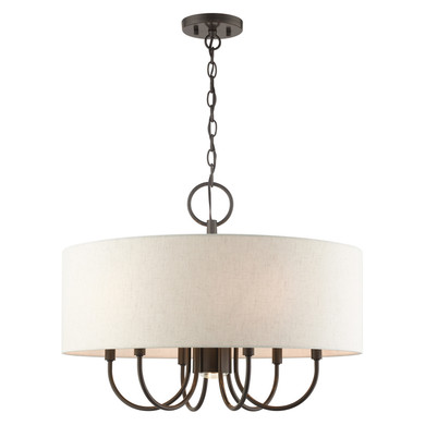 Mid. Chandeliers Drum Shade by Livex Lighting ( 107 | 49806-92 Blossom ) 