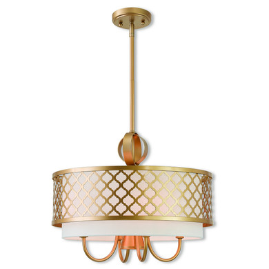 Mini Chandeliers Drum Shade by Livex Lighting ( 107 | 41104-33 Arabesque ) 