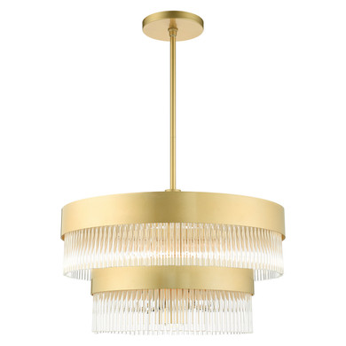 Mid. Chandeliers Glass Down by Livex Lighting ( 107 | 49825-33 Norwich ) 