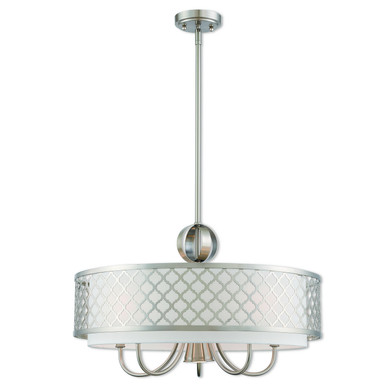 Mid. Chandeliers Drum Shade by Livex Lighting ( 107 | 41105-91 Arabesque ) 