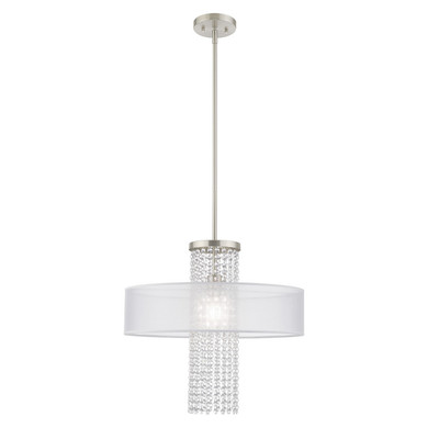 Mid. Chandeliers Drum Shade by Livex Lighting ( 107 | 41121-91 Bella Vista ) 