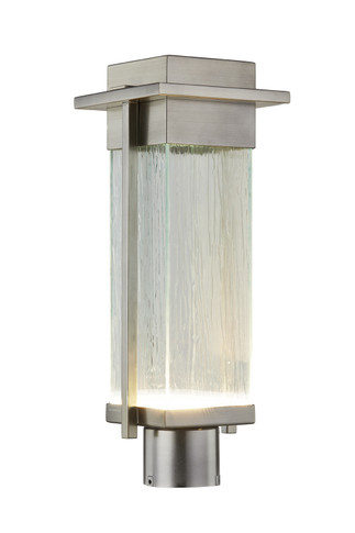 Exterior Post/Pier Head by Justice Designs ( 102 | FSN-7542W-RAIN-NCKL Fusion ) 