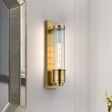 Sconces Single Glass by Lucas + McKearn ( 175 | BB-WELLINGTON-AB Wellington ) 