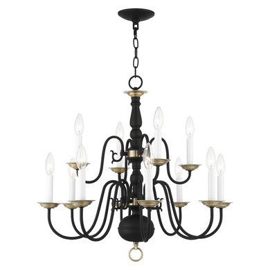 Mid. Chandeliers Candle by Livex Lighting ( 107 | 5012-04 Williamsburg ) 