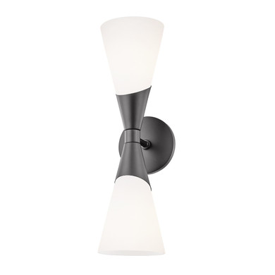 Sconces Double Glass by Mitzi ( 428 | H312102-BLK Parker ) 