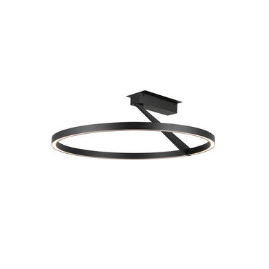 Semi-Flush Mts. Ring Shade/Halo by Kuzco Lighting ( 347 | SF27724-BK-3WCCT-UNV Roda ) 