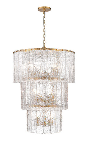 Large Chandeliers Glass Shade by Z-Lite ( 224 | 1943-36MGLD Glacier ) 