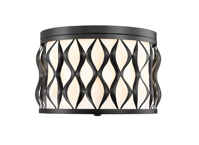 Flush Mounts Drum Shade by Z-Lite ( 224 | 1948F12-MB Harden ) 