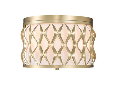 Flush Mounts Drum Shade by Z-Lite ( 224 | 1948F12-MGLD Harden ) 