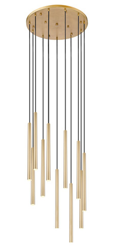 Mid. Chandeliers Multi-Port/Cascade by Z-Lite ( 224 | 919MP24-11R-MGLD-LED Forest ) 