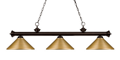 Linear/Island 3 Light Bar by Z-Lite ( 224 | 200-3BRZ-MSG Riviera ) 