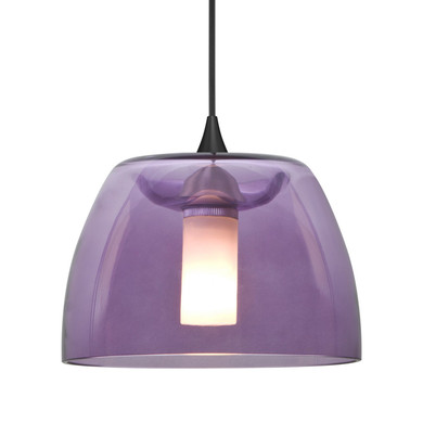 Mini Pendants Glass Down by Besa ( 74 | 1XC-SPURPL-LED-BK Besa Spur Pendant ) 
