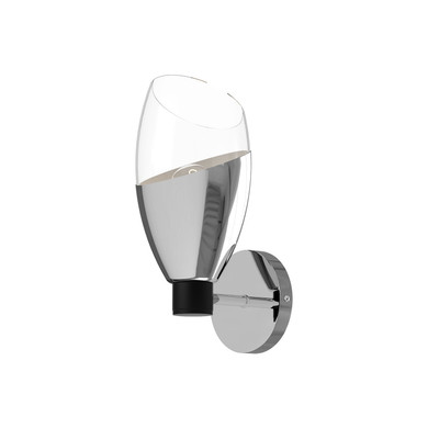 Sconces Single Glass by Alora ( 452 | WV587105CHCL Capri ) 