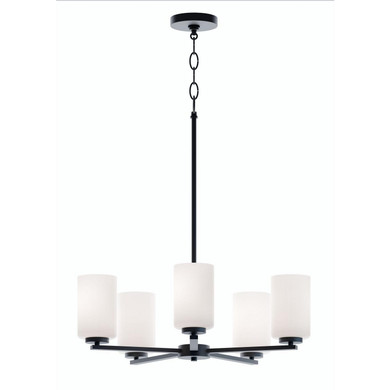 Mid. Chandeliers Glass Up by AFX Lighting ( 162 | LEOP24MBBK Leo ) 