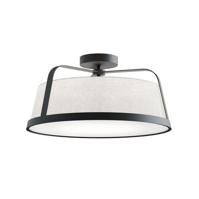 Semi-Flush Mts. Drum Shade by AFX Lighting ( 162 | LIZC18MBBK Lizzette ) 