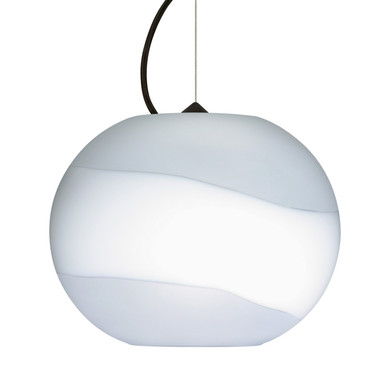 Mini Pendants Glass Down by Besa ( 74 | 1KX-477699-LED-BK Besa Luna Cable Pendant ) 